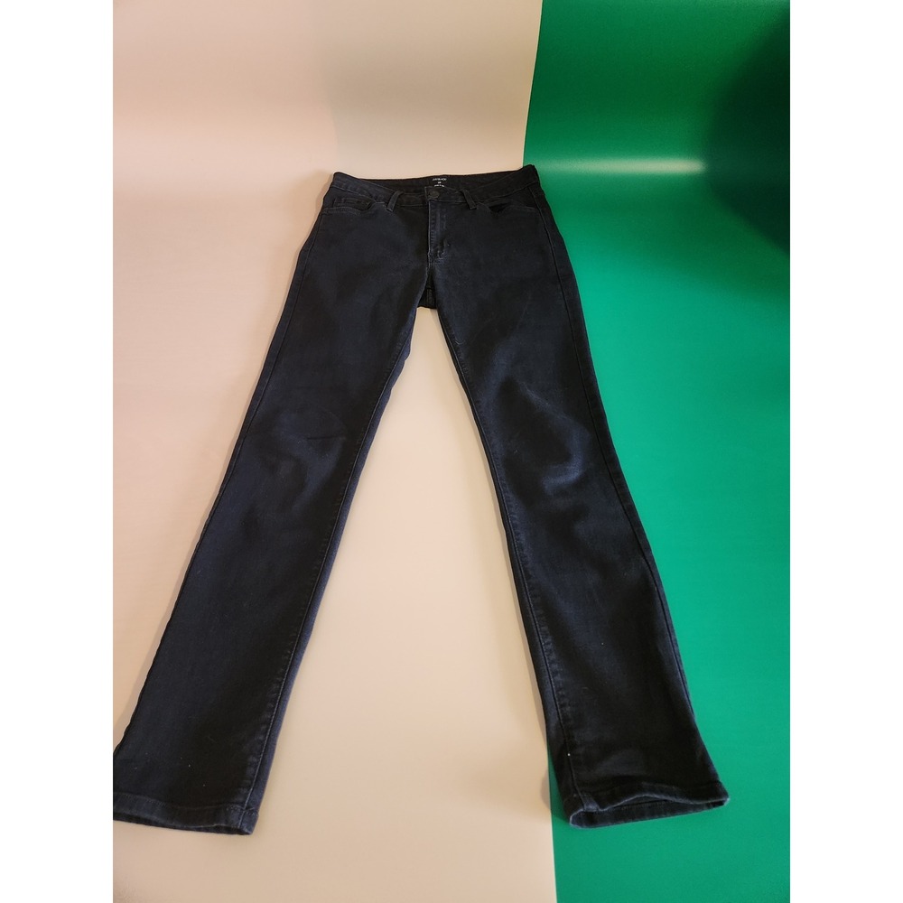 Just Black‎ Denim Straight Leg Womens 28 Black High Rise Made in USA SF91-9-30